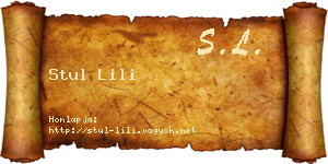 Stul Lili névjegykártya